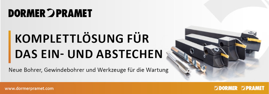 Mehr Vielfalt beim Einstechen, HSS-Rundwerkzeuge und Wartungslösungen von Dormer Pramet